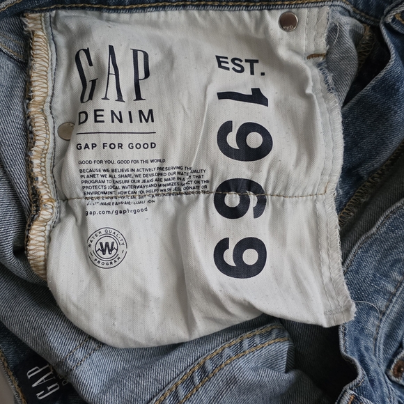 GAP Women's Distressed Denim Shorts - Blue - Picture 3 of 13